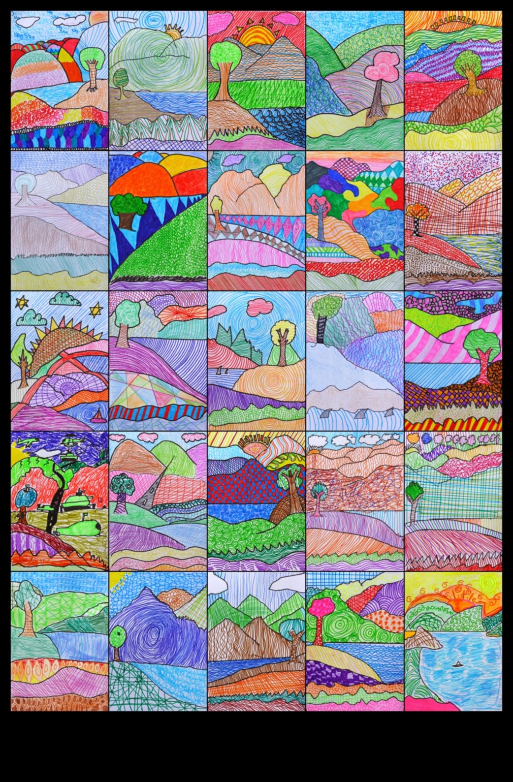 Dabas faktūras: klintis un lapotne ainavu mākslā